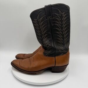 Justin Vintage 80s Two Toned Western Cowboy Boots Made In The USA Men's Size 11B